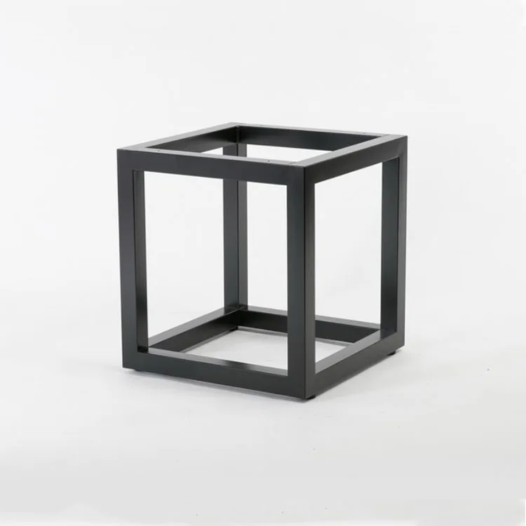 Custom black leg frame iron table feet, steel table bearing support, rectangular support tea table