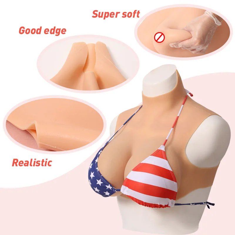 Cosplay Realistic Silicone Breast Form Fake Breasts Huge Fake Boobs for Shemale Transgender Breast Shape