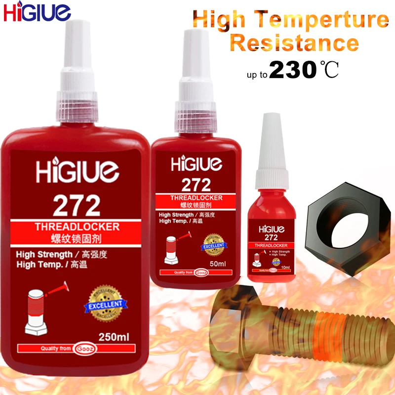 Higlue 272 Adhesive High Temperature resistance Liquid Thread Locking Glue