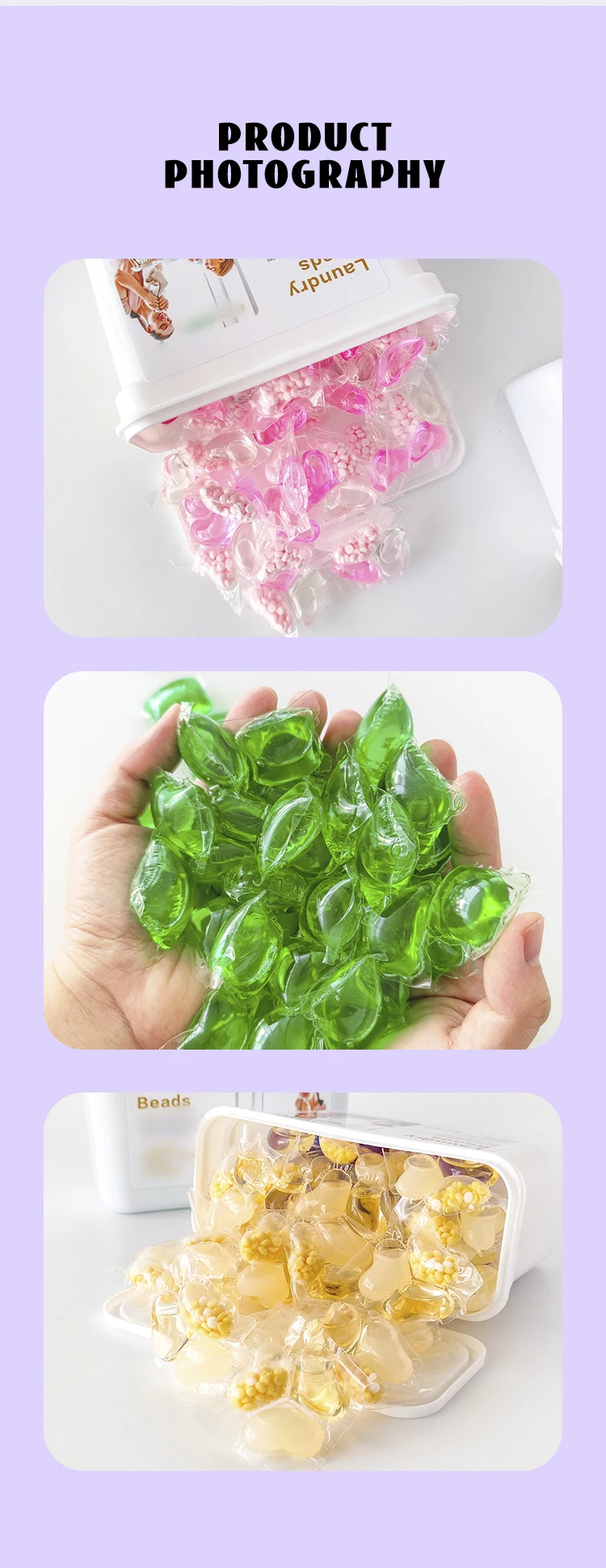 Sustainable Environmental Friendly Laundry Beads Removing Bacteria Easy