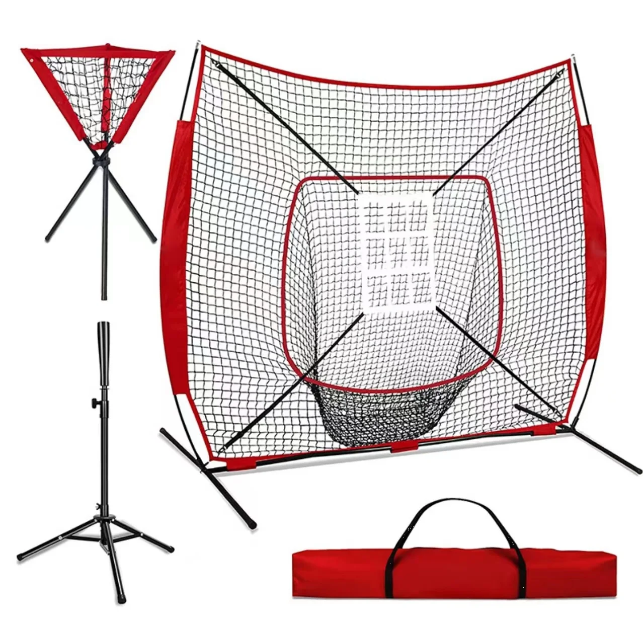 Adjustable Baseball Batting Tee For Adults & Youth – Height 26" To 39", With Flexible Rubber Top & Carrying Bag