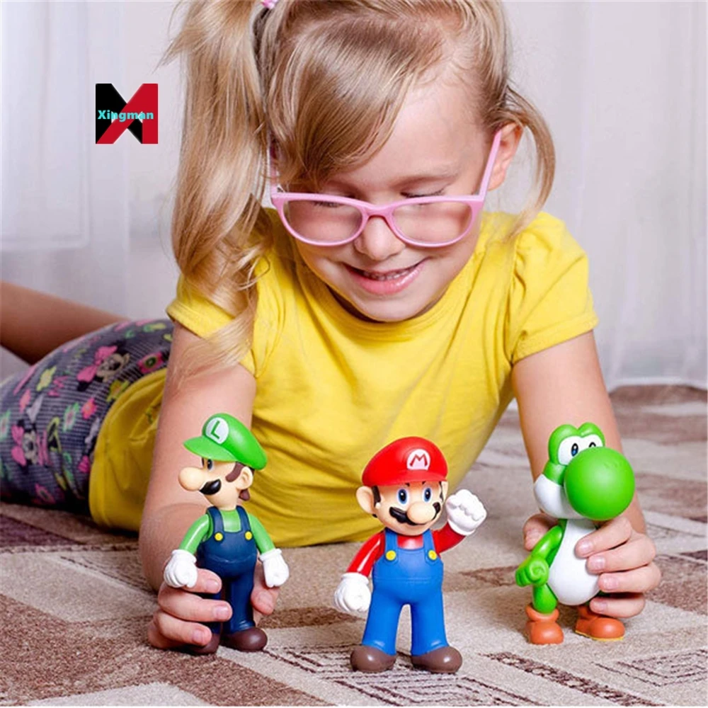 2024 New Arrival Cartoon Model PVC 3D Mario Bros Action Figures Toys Kids Girls Dolls