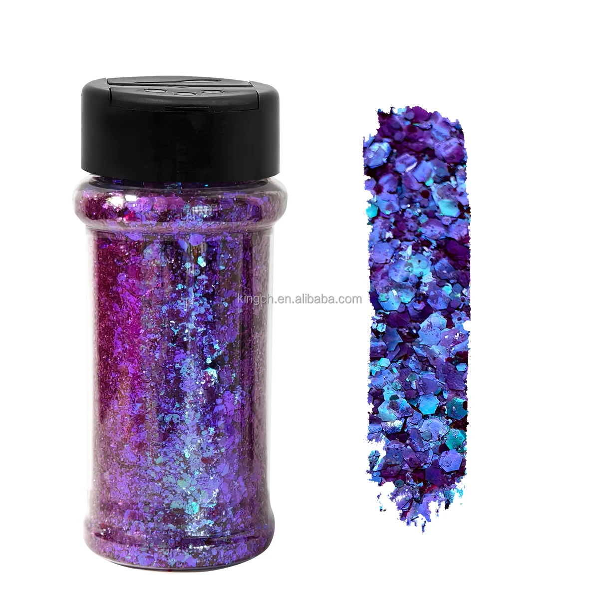 product factory wholesale cosmetic glitter powder hexagon pet bulk holographic glitter mixed chunky glitter powder for crafts 24 colors-10