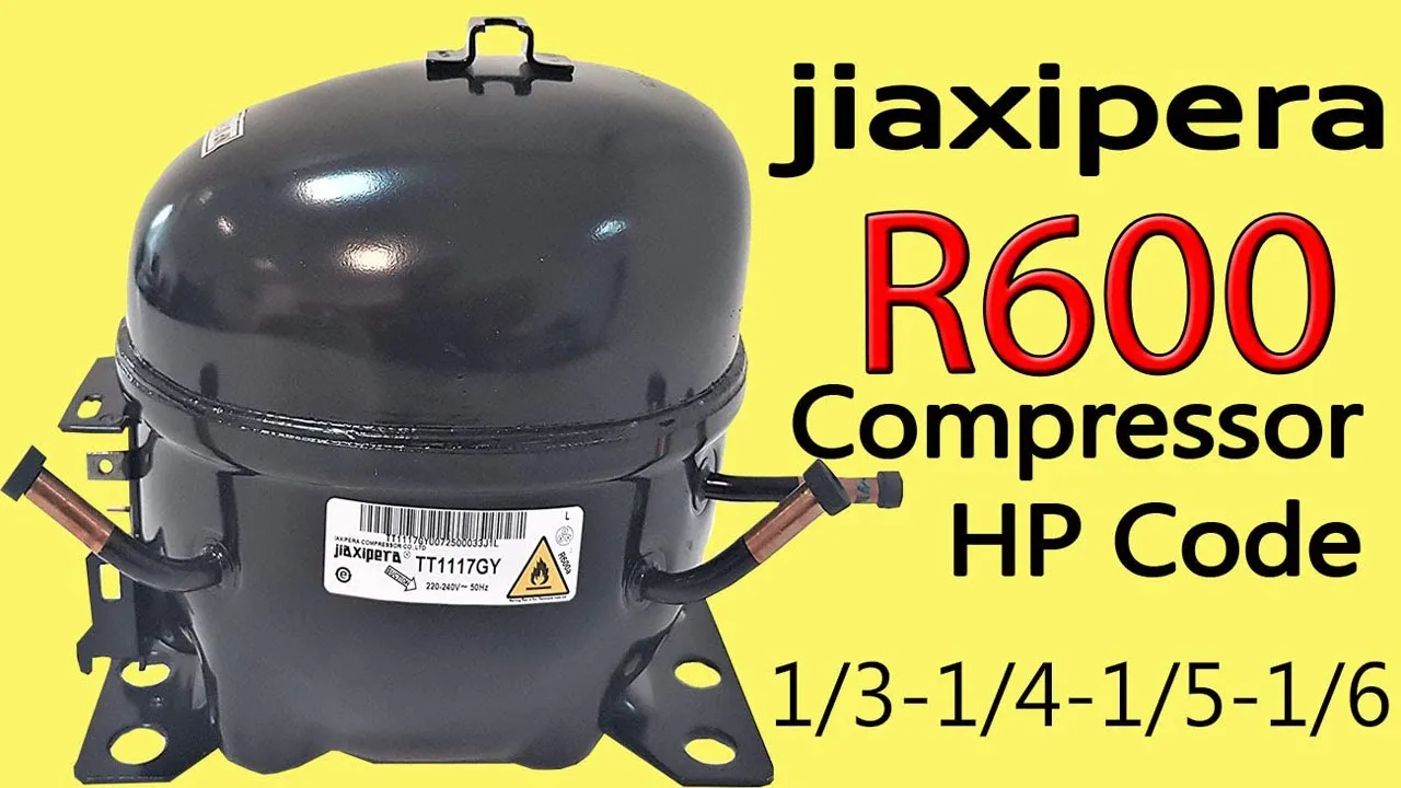 Compressor de Refrigerador JIAXIPERA MM1110Y R600a 115W com 1 Ano