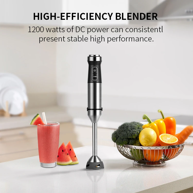 Stabmixer 1200w Ergonomischer Griff Multifunktionaler Küchenstabmixer Manueller Handmixer