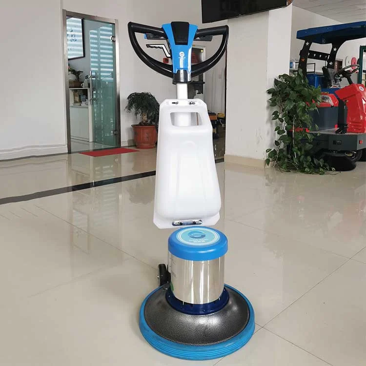 Industrial Hand Push Single Scrubbing Machine Factory Scrubbing Machine Hotel Carpet Floor Cleaning Equipment 175 RPM 1100W Red