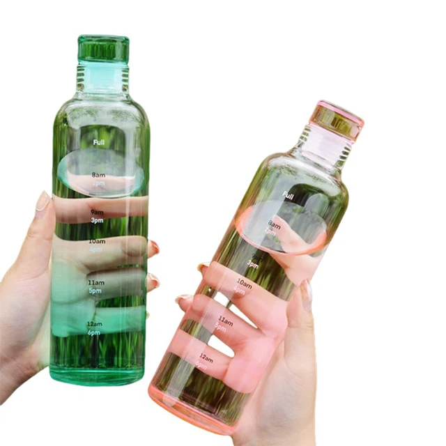 Premium Glass Water Bottle for Adults Direct Drinking Anti-Corrosion Coating Convenient Gym Travel On-The-Go Hotel-Style Design