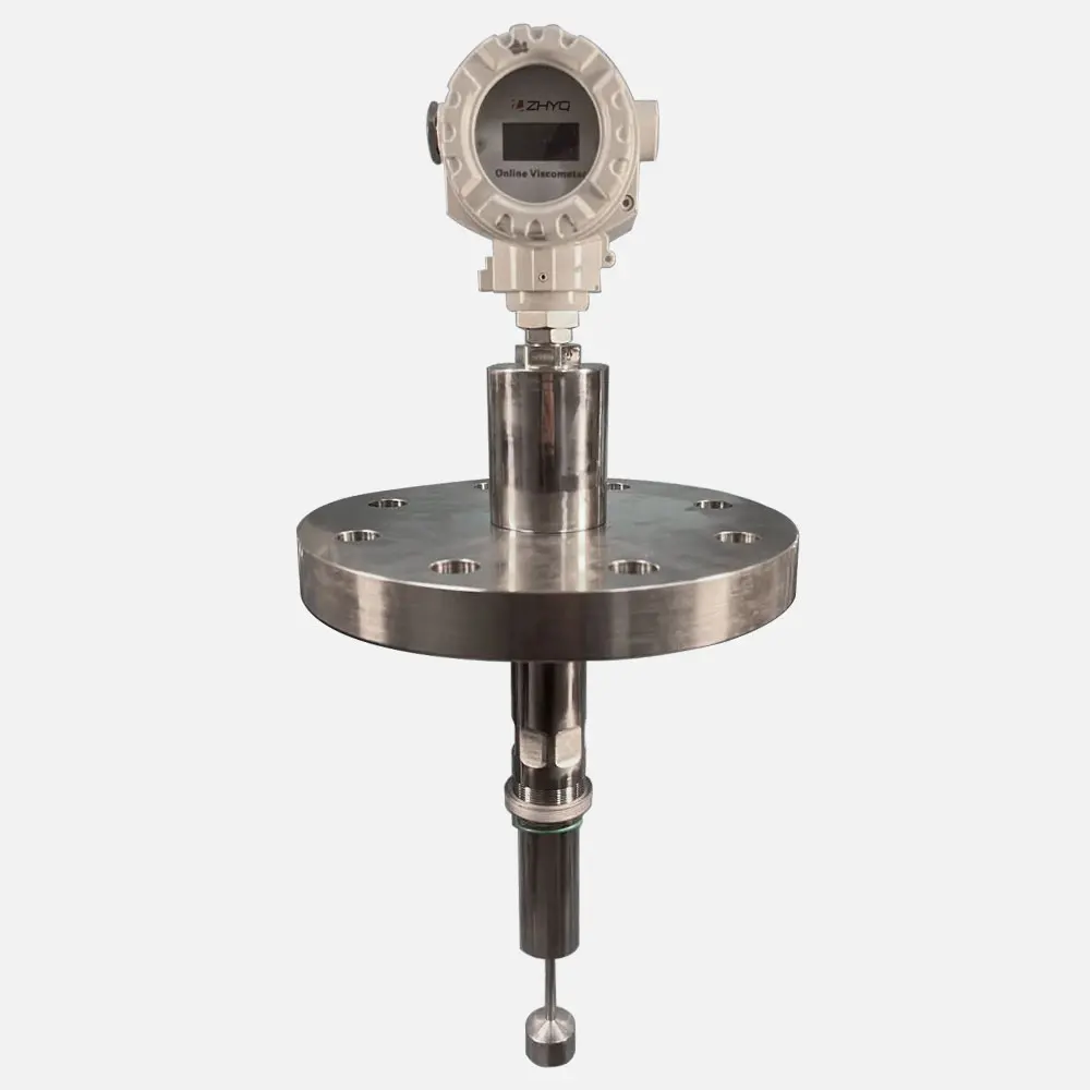 Industrial 4-20mA Analog Vibrational Inline Viscosity Meter for Crude Oil Resin Ink Paint Solder Paste Food Ketchup Slurry Glue