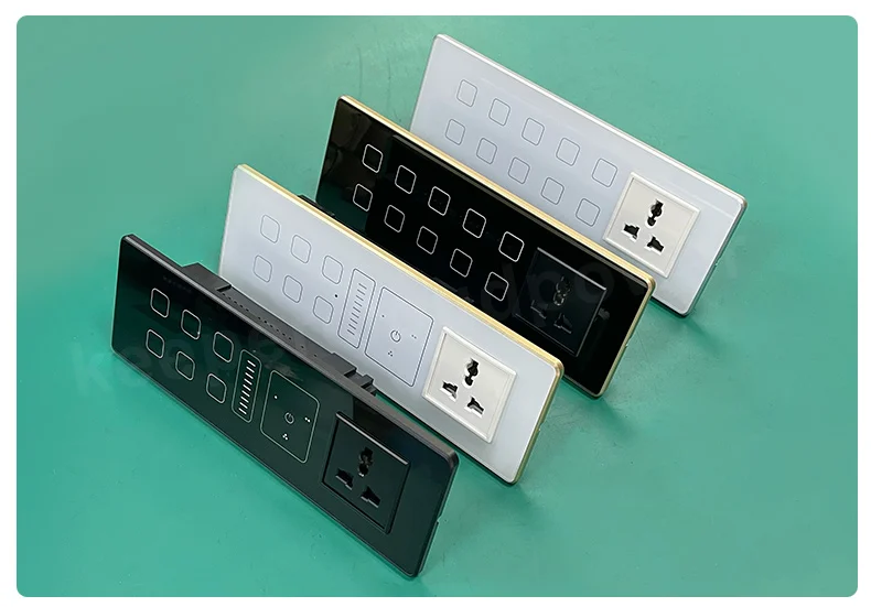 Tuya Indian Standard Customizable Voltage 4M Zigbee Support Alexa Google Mobile APP Control  Smart Glass Touch Light Switch