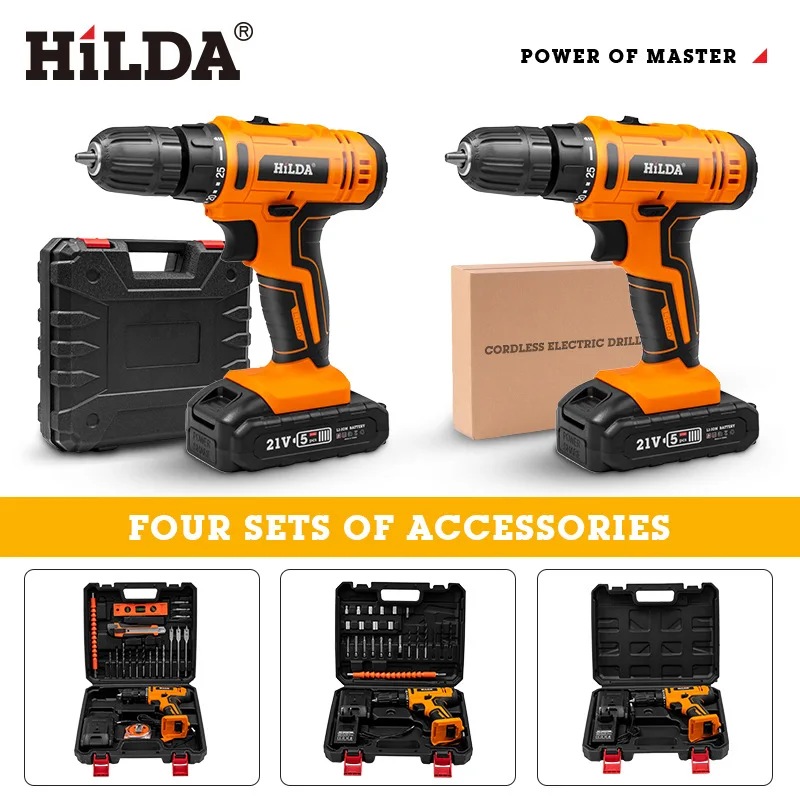 HiLDA Home Wireless 12V Lithium Battery Electric Impact Hand Drill -  Martview