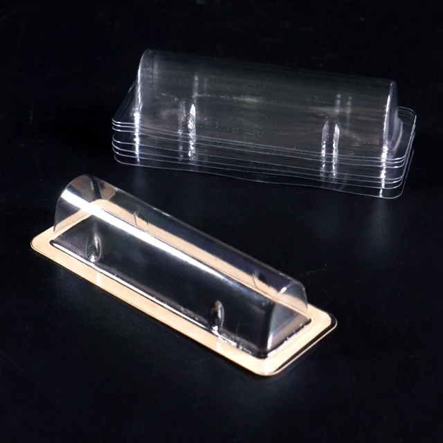 Пластиковый прозрачный бальзам для губ блистерный лоток ПЭТ ПВХ ПП пластиковый блистер раскладушка клейкая задняя