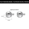 p2789 perline di finitura piatte: colore bianco dorato