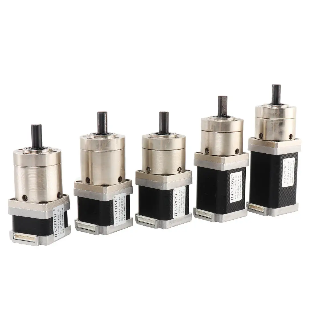 HANPOSE valgfri planetstepmotor, 14HS3512/4012/5012/6012-PG, gearforhold 5,18–1, automatisk maskinarm, Nema14 stepmotor med gearkasse