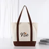 green cotton tote bag