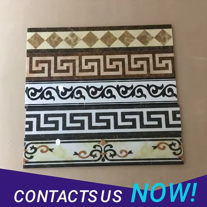 Pakistan Shiny Glazed Polished Porcelain Decors Floor Border Ceramic