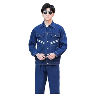 Comfortable and Breathable Summer Denim Workwear for Machine Auto Repair Workshop for Mining