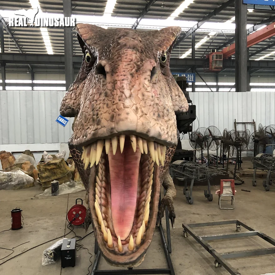
T-Rex голова аниматронного динозавра Реалистичные движения динозавра модель динозавра продукты 