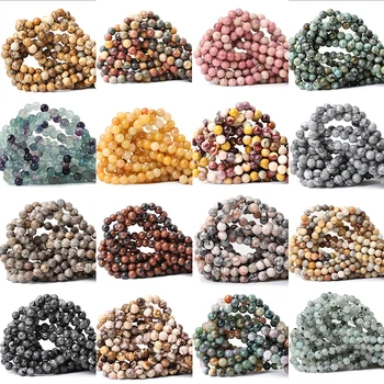 2021 Factory Bracelet Round Gem Stone Bead Natural Rose Quartz Loose Gemstone Stone Pink Crystal Loose Beads For Jewelry Making