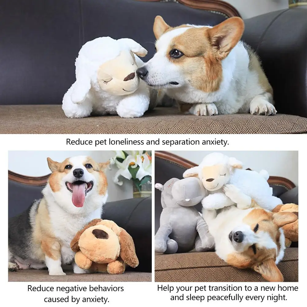 Heartbeat Dog Toy For Puppy Heartbeat Stuffed Animal Squeaky Toy Dogs