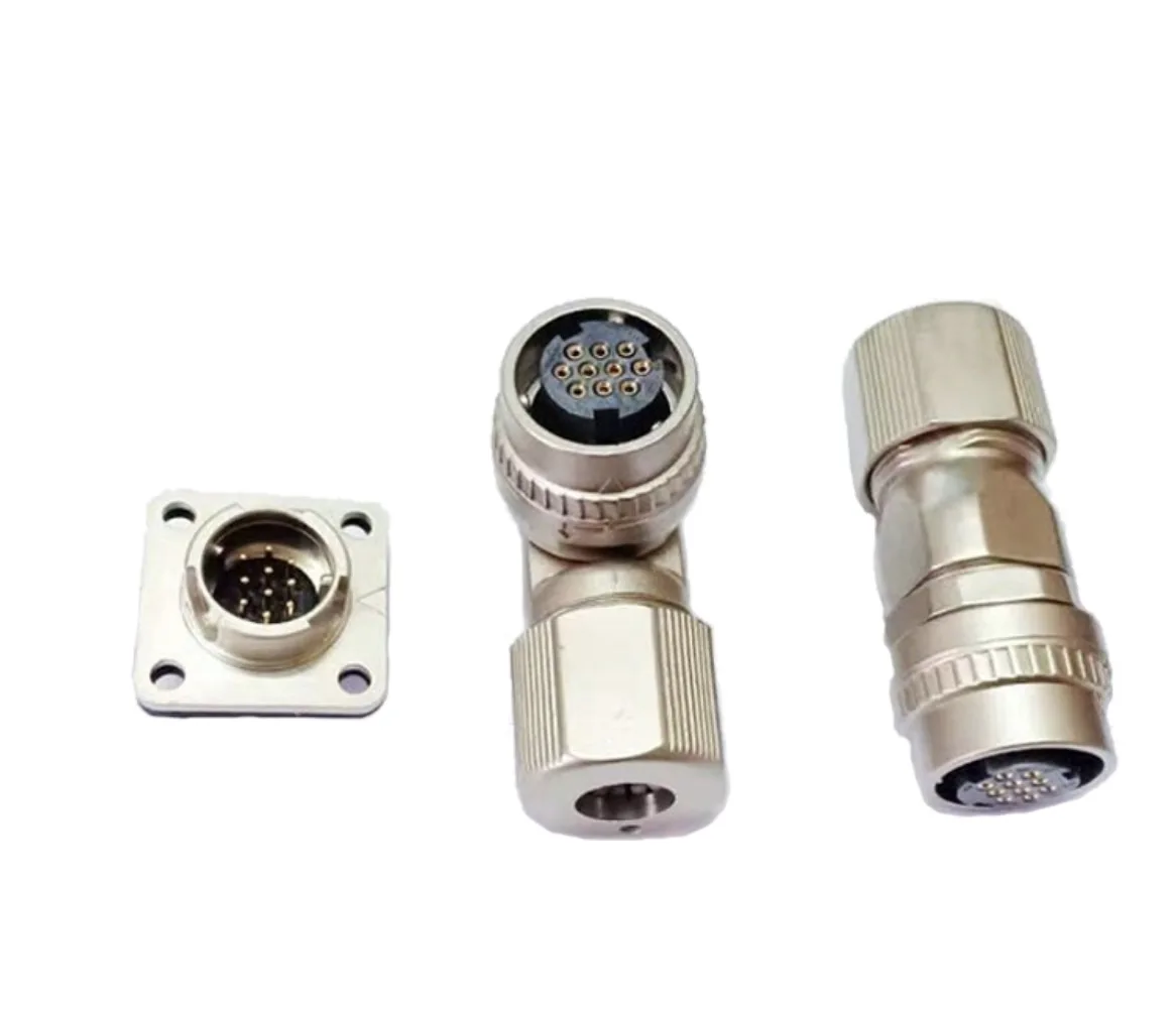 DDK CM10 WATERPROOF CONNECTOR CM10-SP10s-m Mitsubishi Servo Motor Encoder Elbow Aviation Plug Square Disk Connector Ddk-10 Core