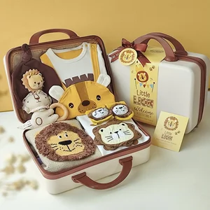 Baby Item Gift Box Set Little Lion Knitted Sweater Full Moon Birthday Gift New Born Baby Gift Set