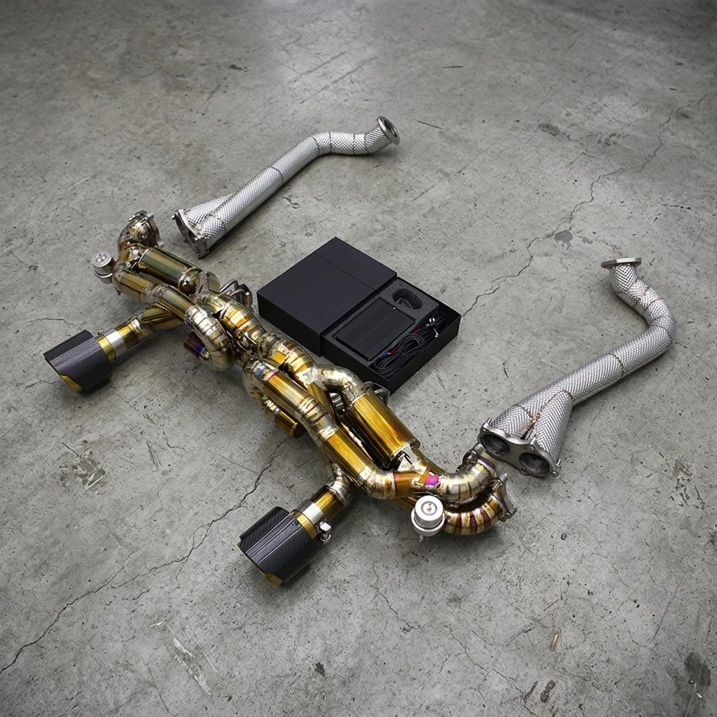1 Catback Exhaust Pipe For Porsche 718 Cayman Spyder GTS / GT4 4.0L 2025 Titanium Performance