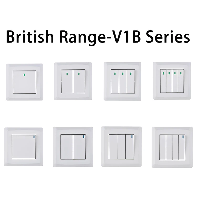 VNX 2025 European Style Wall Switch 4gang 1 Way Switch 2 Way on off Light Switch