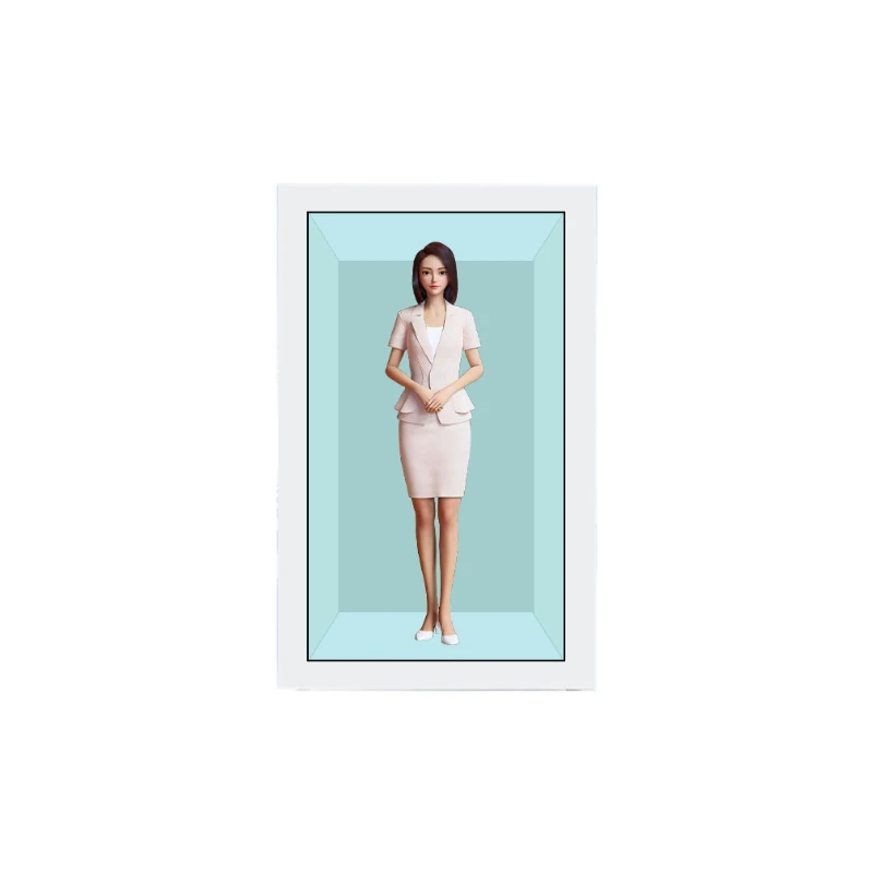 32-Inch Indoor 3D Video Holographic Touch Screen Display Cabinet Transparent Interactive Holobox Showcase Advertising Equipment