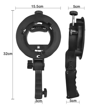 S Bracket for Speedlite for Studio Light S-Type Bracket Bowens Mount Flash Holder for Godox product image