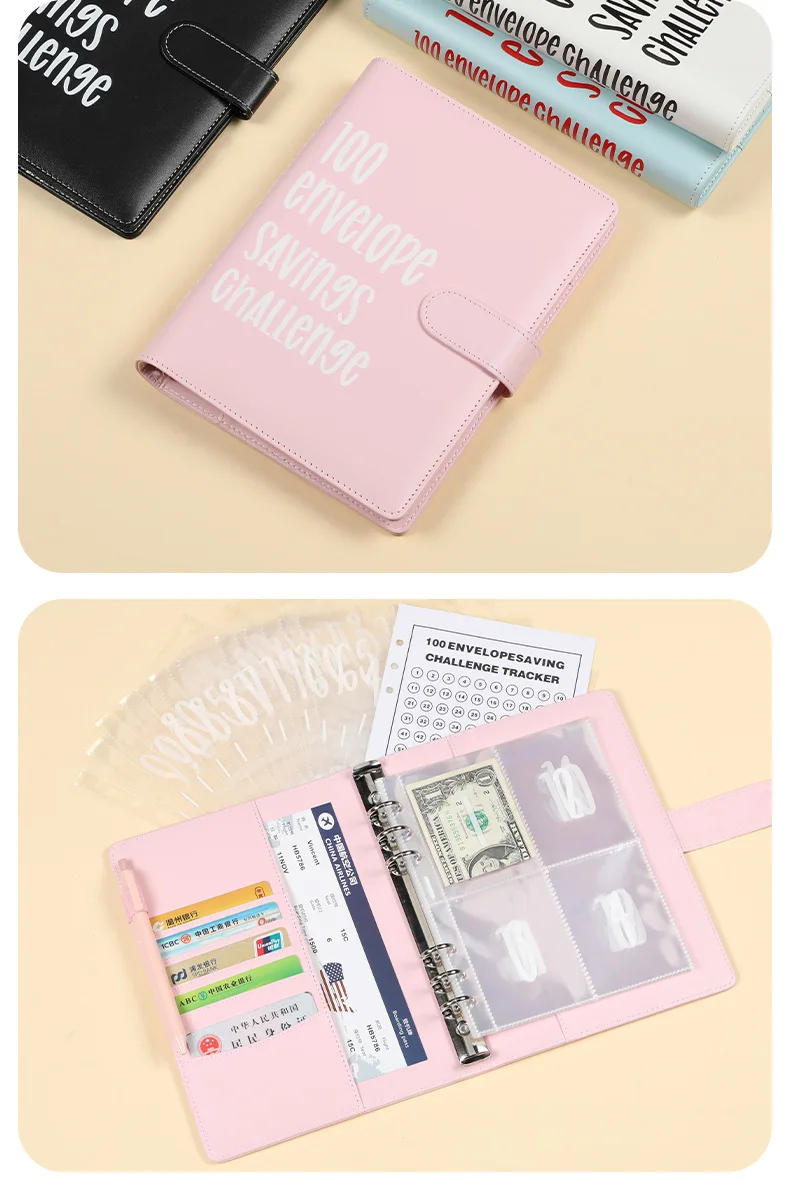 Wholesale Business Planner Set Notebook With 6 Rings Spiral A5 A6 Budget Binder In Macaron Color 1809