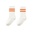 Calzini bianchi + strisce arancioni