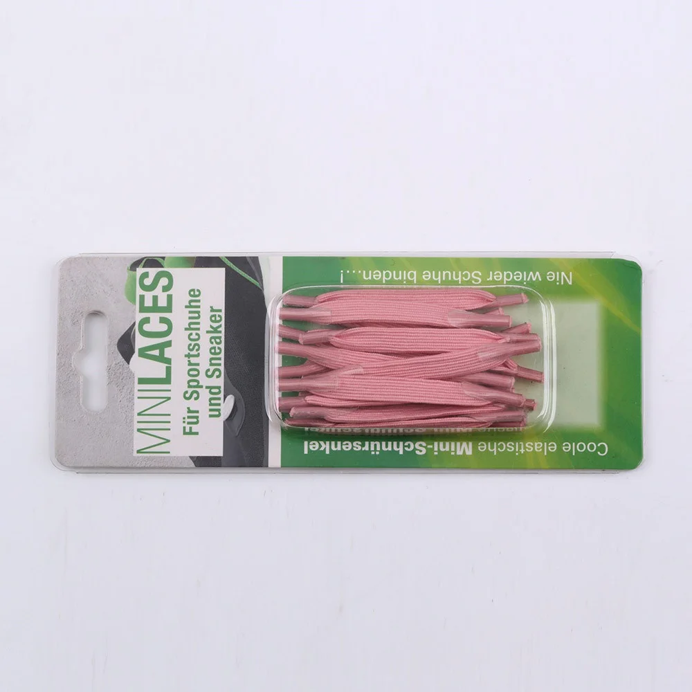High Quality Custom Packaging Mini Elastic No Tieshoelaces Stretch Elastic Shoe Laces with Customized Packaging