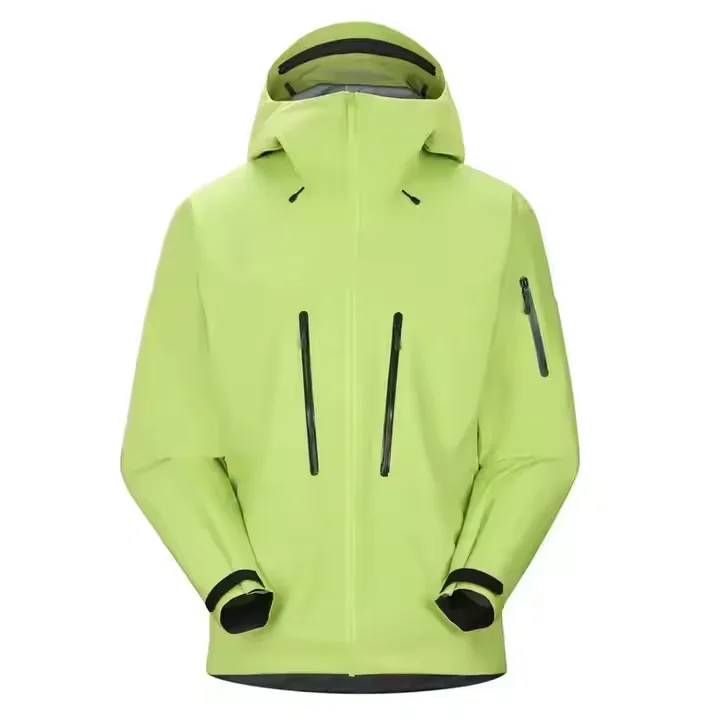 スキー bal 3M TAPED WATER PROOF JACKET Lime Full Seam Tape Waterproof Raincoat Hooded Windproof 3-layer