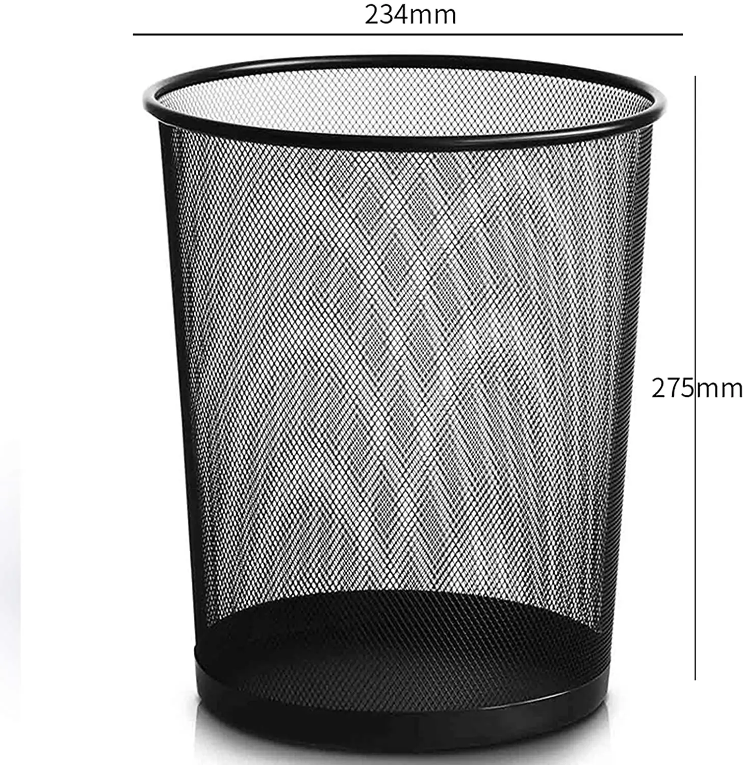 Mesh Wastebasket Trash Can Circular Garbage Bin Small Metal For
