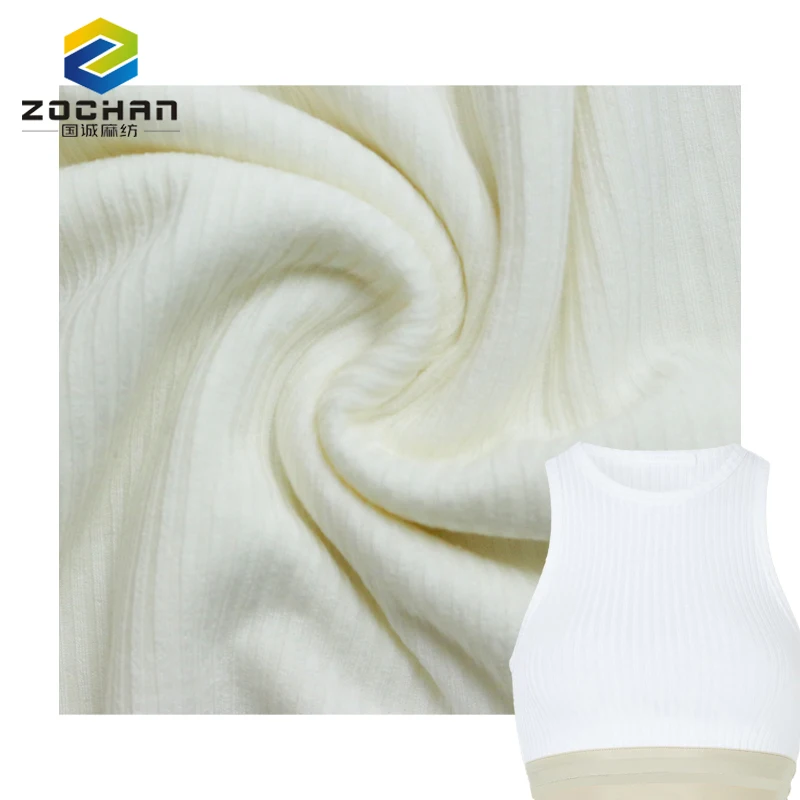 96% Lyocell 4% спандекс 4*3 ткань в рубчик для платья-футболки