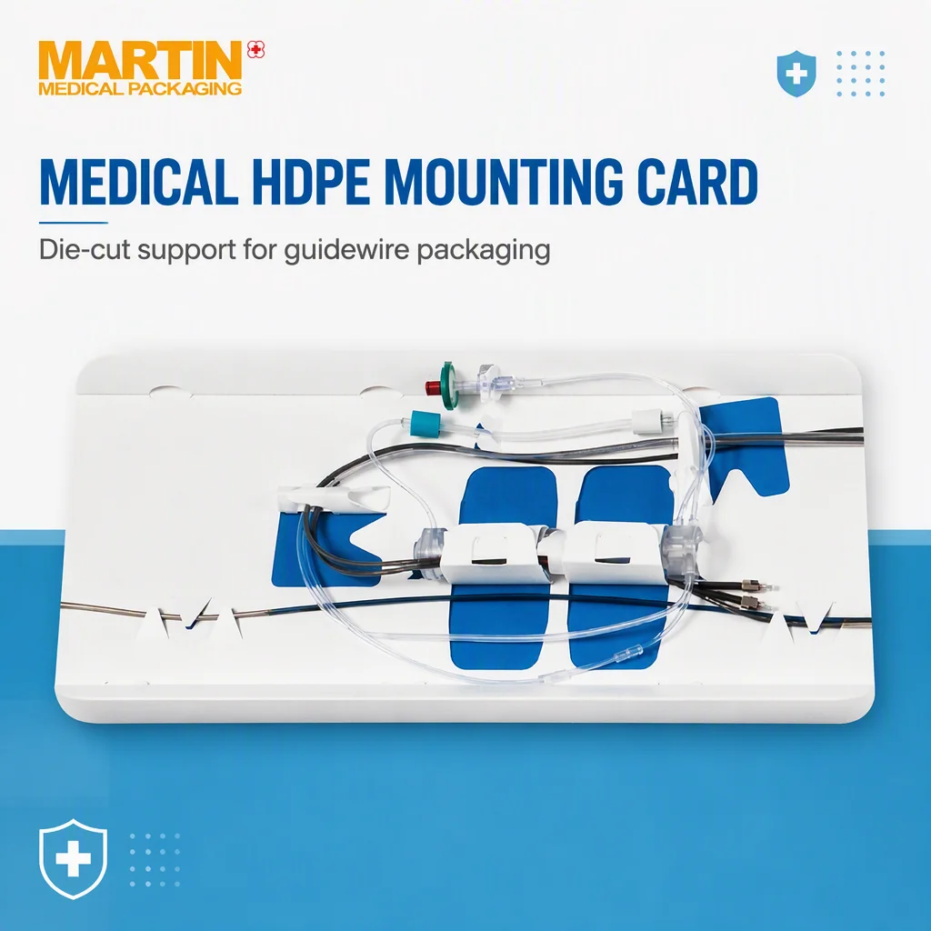 Medical Mounting Cards Die Cut HDPE Cards Backer Cards for Guidewires