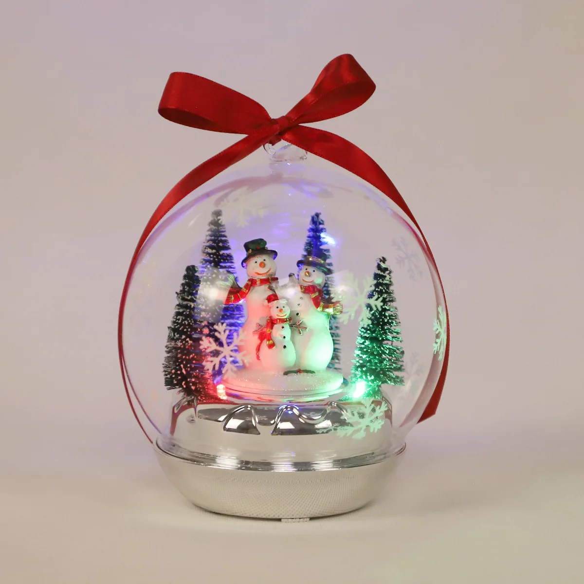 led antique glass blown christmas ball ornament christmas decoration table musical snow globe glitterdome