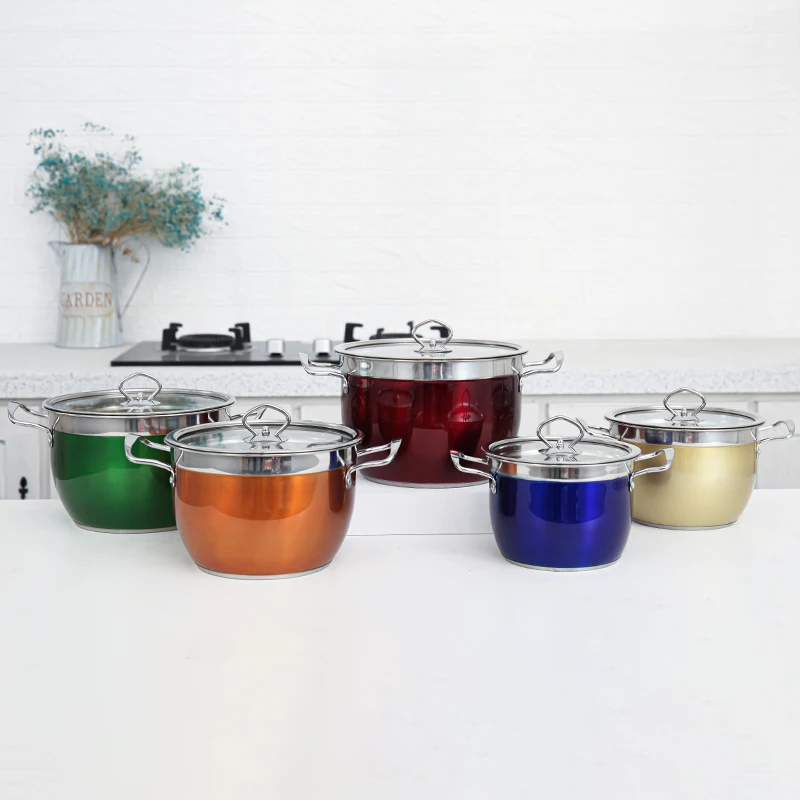 Non Stick Set Nonstick Cast Iron Stainless Steel Cooking Pot Camping Pots Kitchen Ware Pans