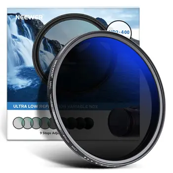 Neutral Density Adjustable ND Filter  NEEWER 67mm MRC Variable ND Filter ND2-ND400 for Camera Lens