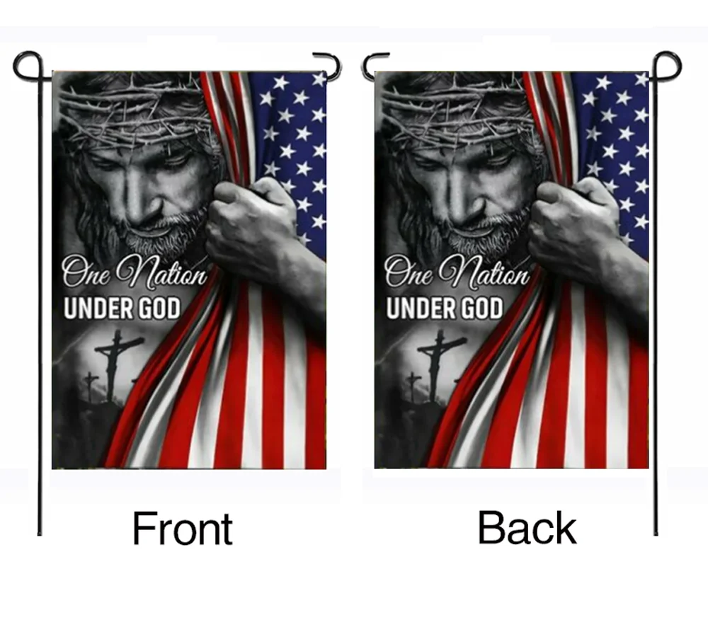 Customizable american independence day wool garden flags for 4th of july holiday yard decorations