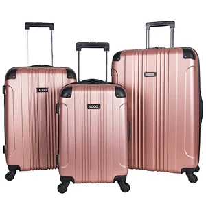 High Quality Classic Woman Large Capacity ABS 3 Size Luggage Set Trolley Suitcase