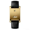 Gold-black leather