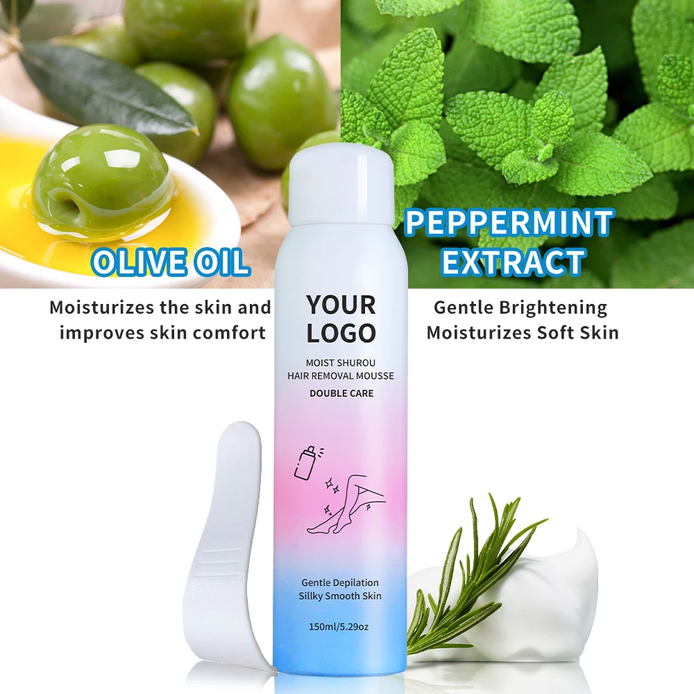 OEM Фирменная этикетка пенопластовые депиляторы для женщин и мужчин крем удаления волос Тело постоянное удаление