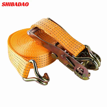 2 Pcs 50mm 6 Meter Ratchets Tie Down Straps 2 tons Heavy Duty Lorry Lashing UK 