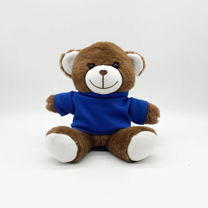 20cm Sublimated Brown Teddy Bear Plush Toys Customized Logo Plush Bear ...