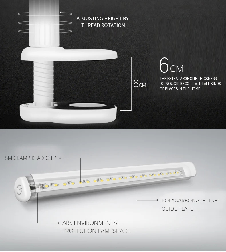 wholesale Europe Simple Design Style Desk Light Cordless Battery Foldable study led table lamp