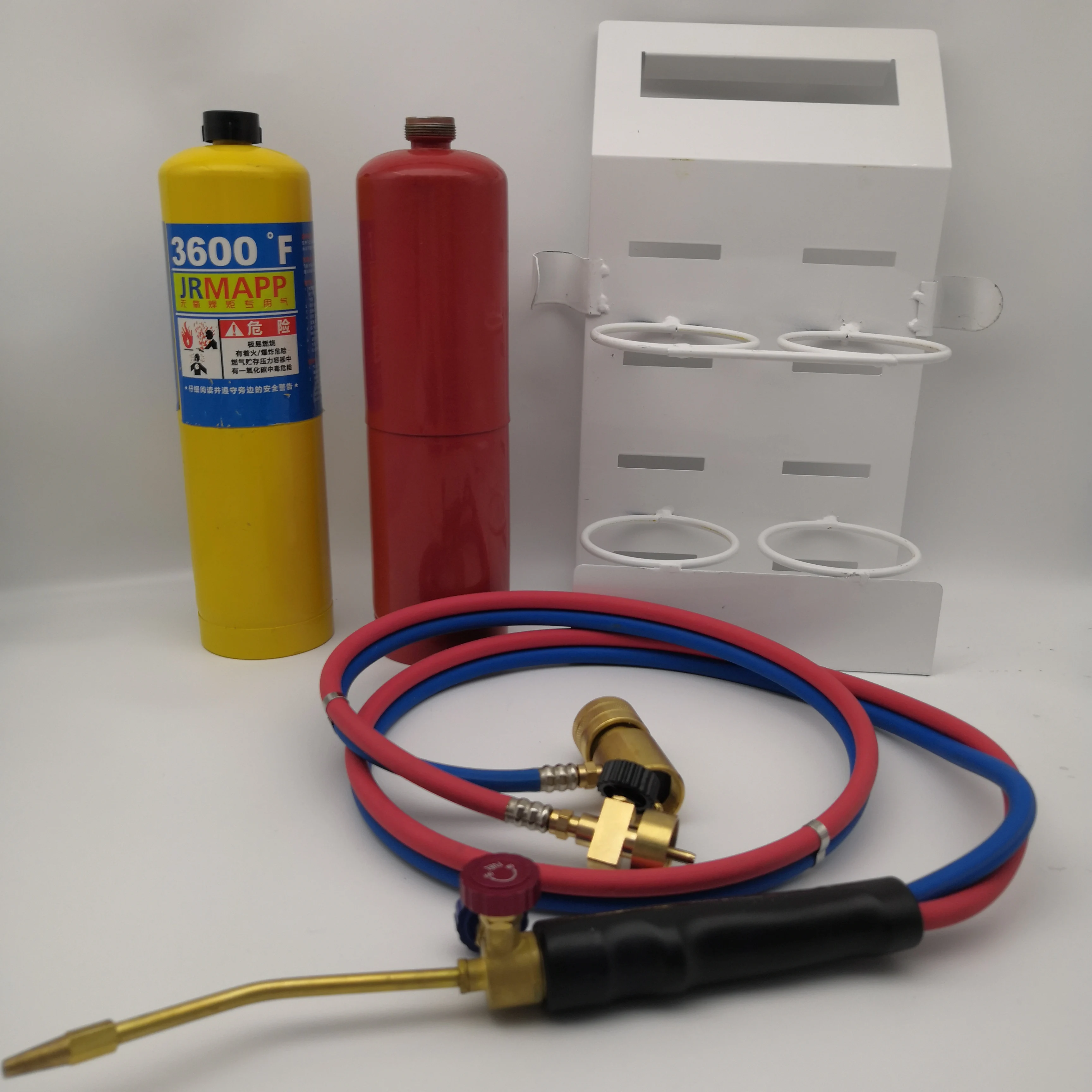 High Working Temperature MAPP and Oxygen Copper Welding Torch Kit with Handle Controller Bracket
