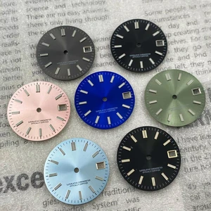 Modified Accessories Unmarked Custom Dial 28.5mm Sunray with Index Markers, Compatible with NH35 Movement
