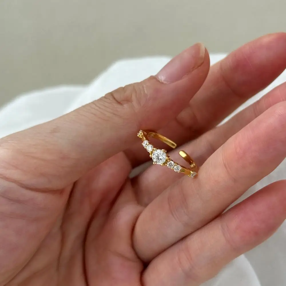 KAKODIY Luxury Beautiful Open 5A Zircon Ring Women Wedding Engagement 925 Sterling Silver Ring detail 9