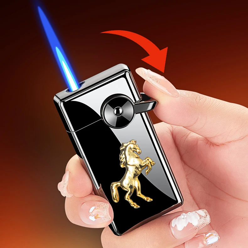 New Arrival Single Jet Flame Torch Lighter Gun Horse Eagle Tiger Smoking Tools Portable Windproof Cigar Cigarette Lighters